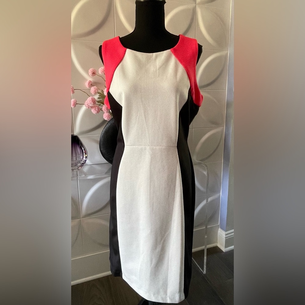 RN Studio Ronnie Nicole Women's Colorblock Sheath Dress Size 14